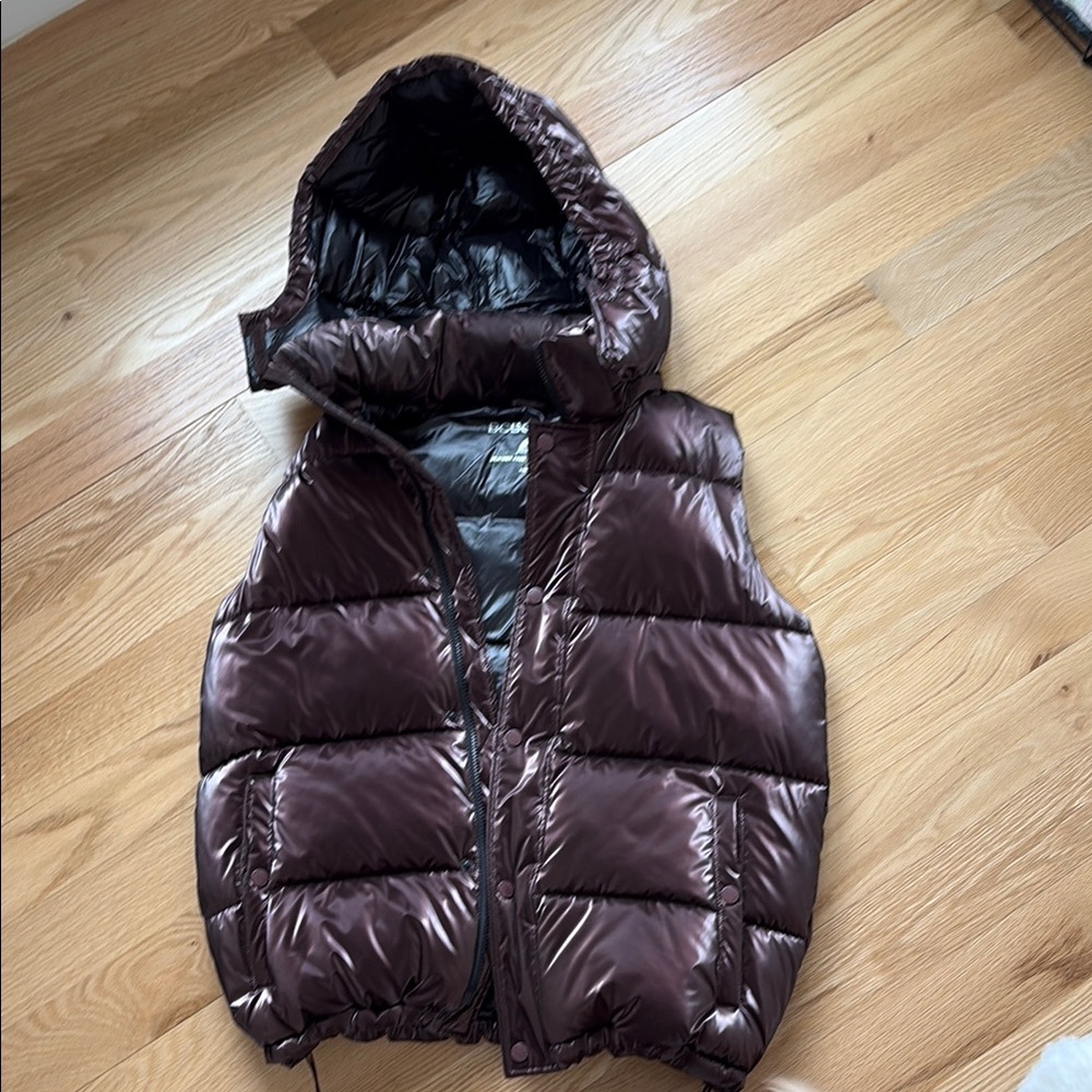 BCBGeneration glossy vest jacket